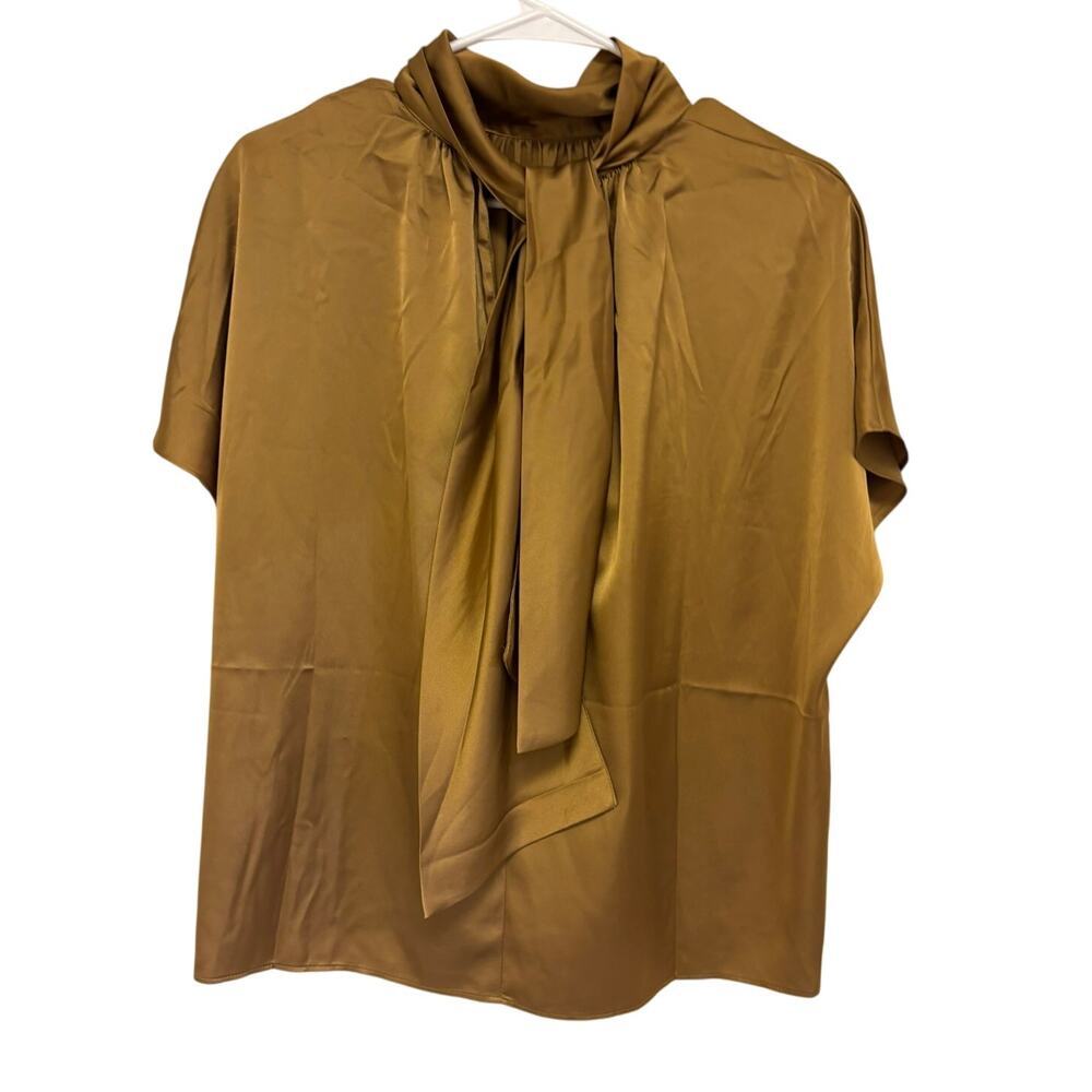 Banana Republic Tie-Back Blouse Gold NWT Size Medium